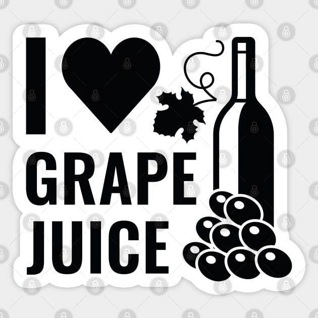 I Love Grape Juice Sticker by LuckyFoxDesigns